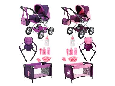 Bayer Design Kočárek pro panenky Grande Kombi s cestovní postýlkou