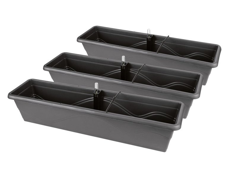  Zobrazit na celou obrazovku PARKSIDE® Sada samozavlažovacích truhlíků, 80 cm, antracitová, 3dílná - Obrázek 1