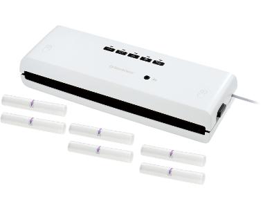 Sada vakuové svářečky fólií SV 130 A1 (bílá) a fólií do vakuovačky, 28 cm, 6 kusů