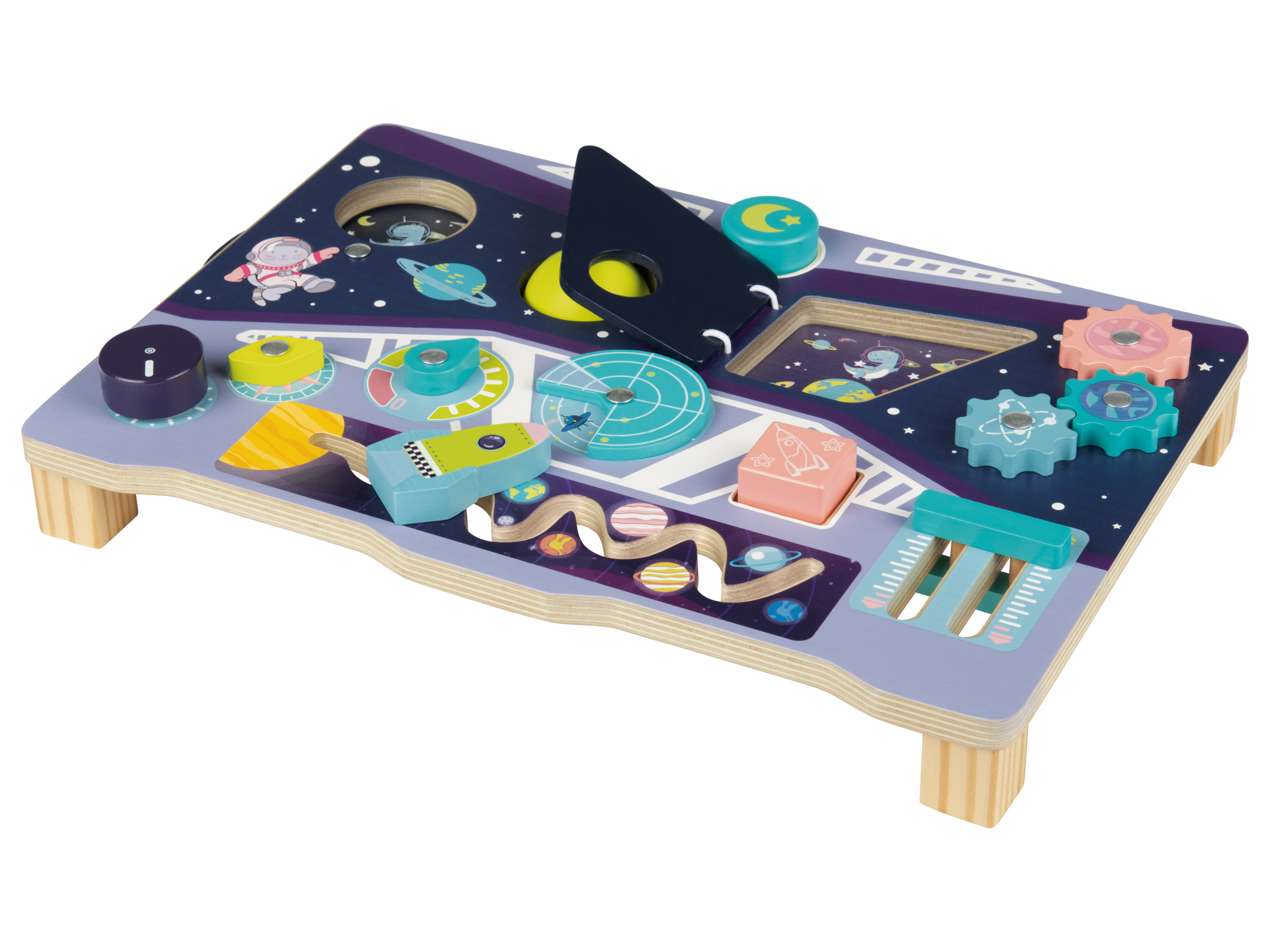 Playtive Deska s aktivitami / Vesmírné puzzle (Rada pro zaměstnanost)
