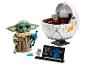 Sada LEGO Star Wars Grogu a jeho vznášedlo, s informační tabulkou.