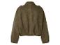 Dámská khaki semišová bomber bunda, zadní pohled.