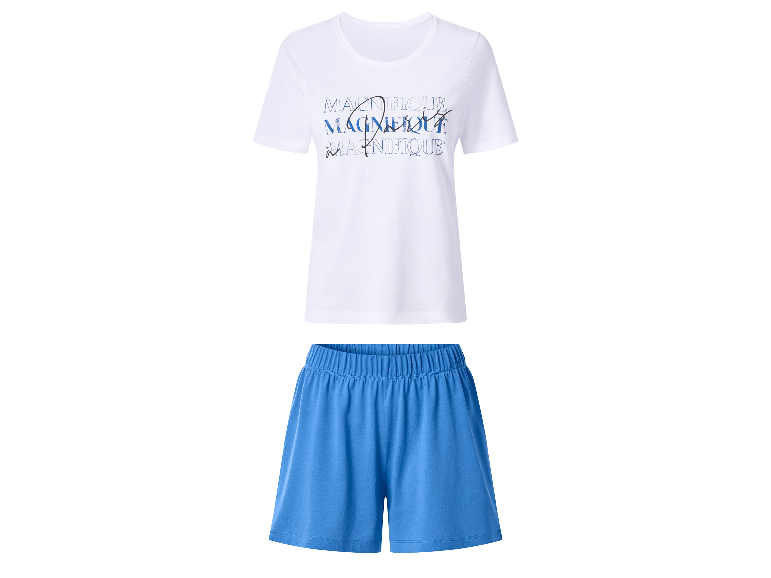 esmara® Dámské pyžamo (bílá/modrá, M(40/42))