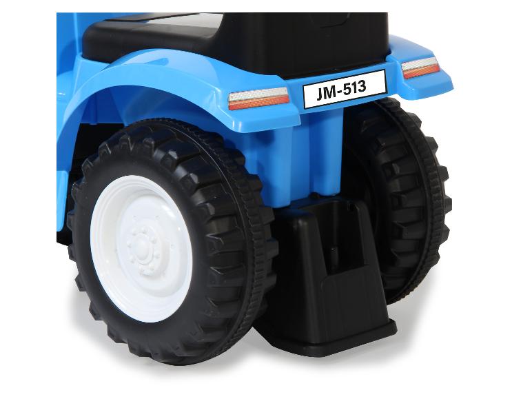 Modrý dětský traktor s označením JM-513.