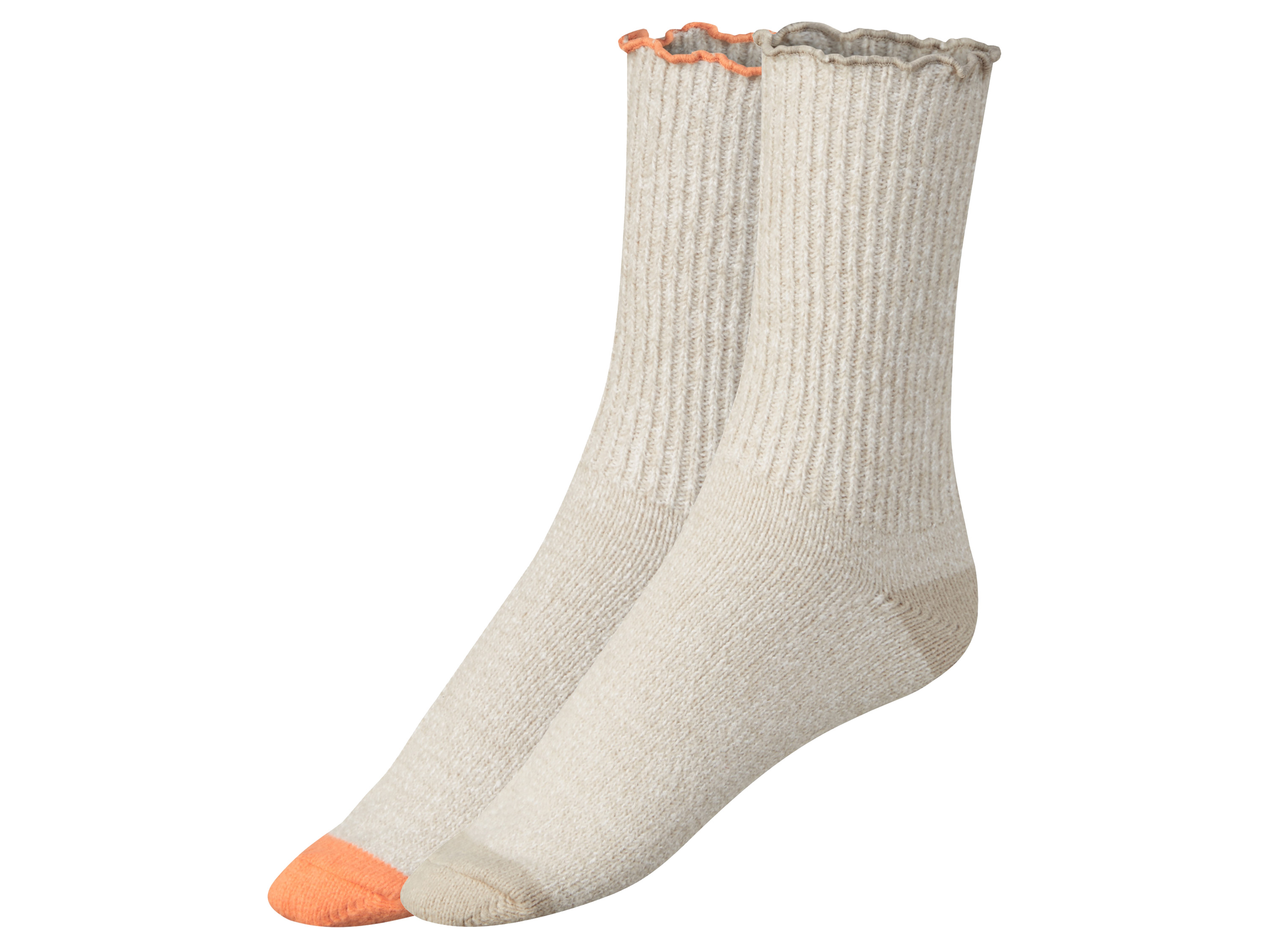 esmara® Dámské hebké ponožky, 2 páry (35/38, béžová/oranžová)