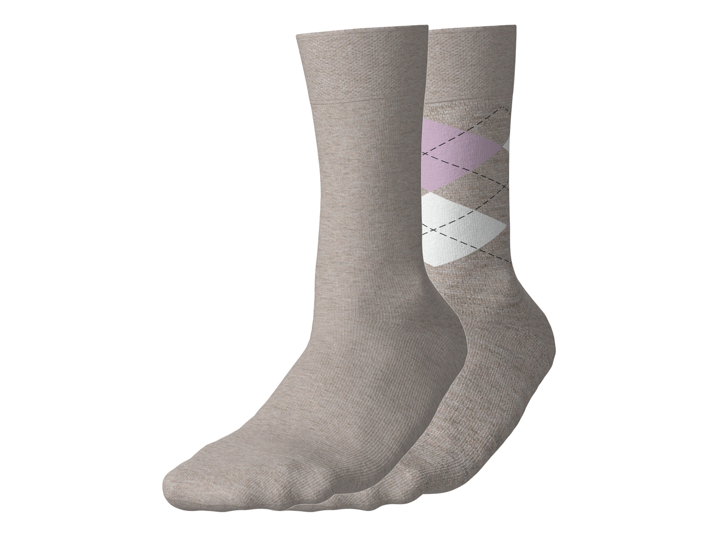 esmara® Dámské / Pánské ponožky, 2 páry (béžová, 35-38)