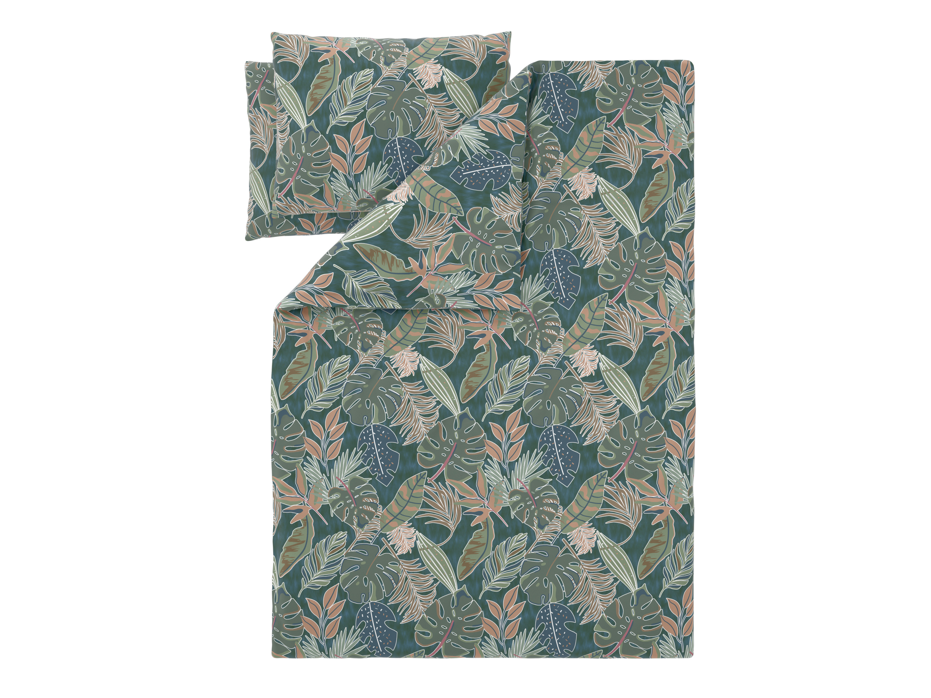 Livarno® Ložní povlečení Renforcé, 240 x 220 cm, 70 x 90 cm (zelená)