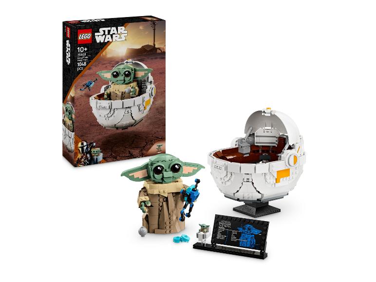 Sada LEGO Star Wars Grogu s vznášedlem a krabicí