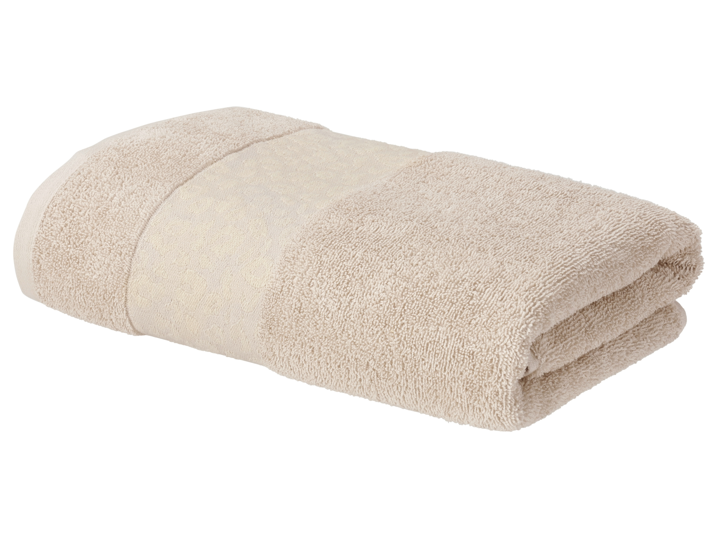 Livarno® Froté osuška, 70 x 140 cm (šedá/vzorkovaná béžová)