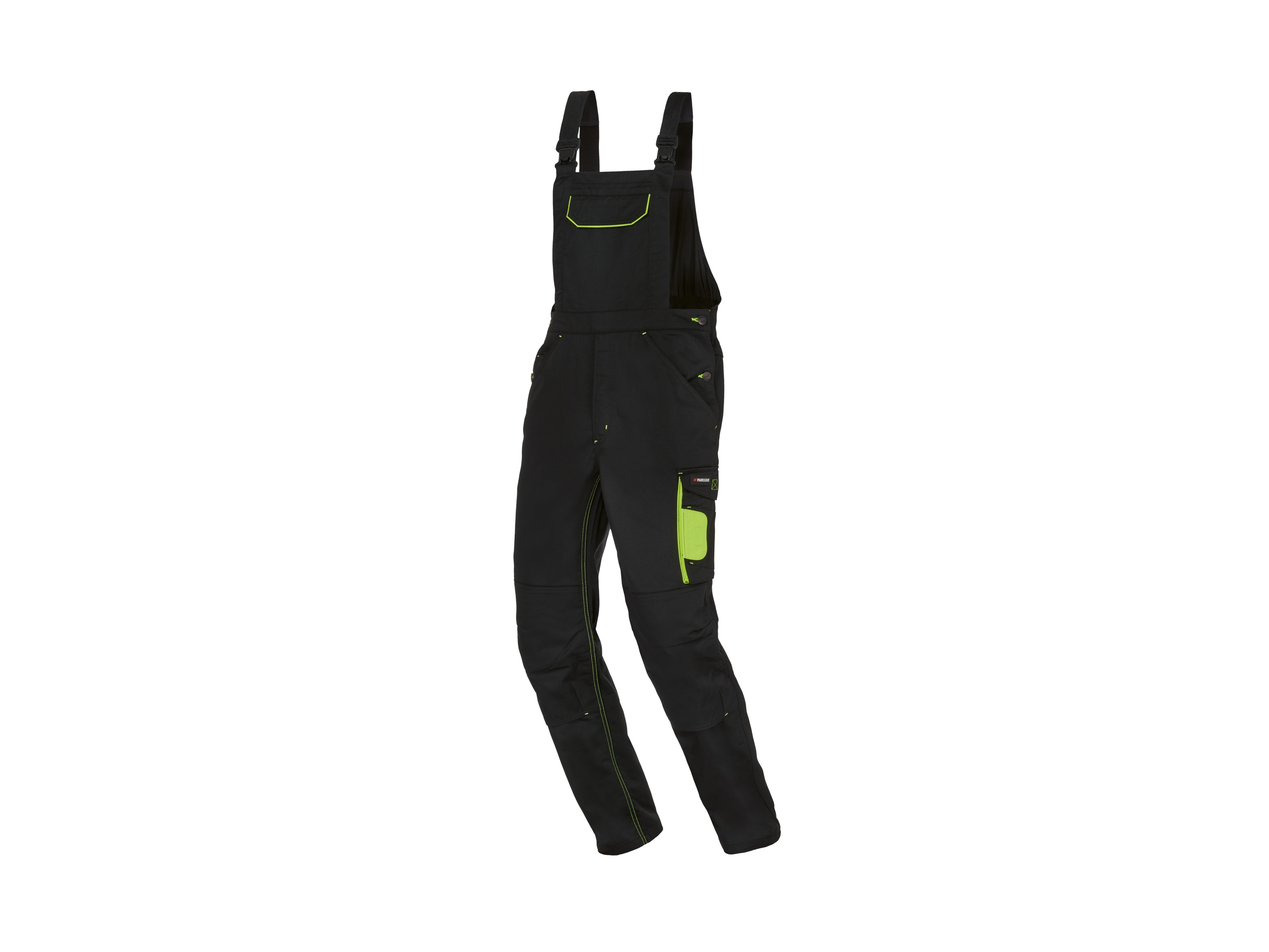 Parkside® Pánské pracovní kalhoty s laclem (černá, 50)