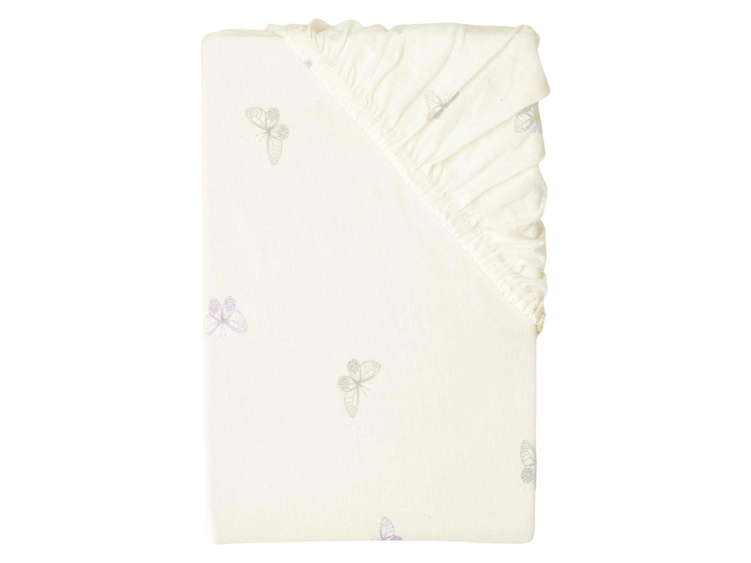 Livarno® Žerzejové napínací prostěradlo, 180-200 x 200 cm (motýl/bílá)