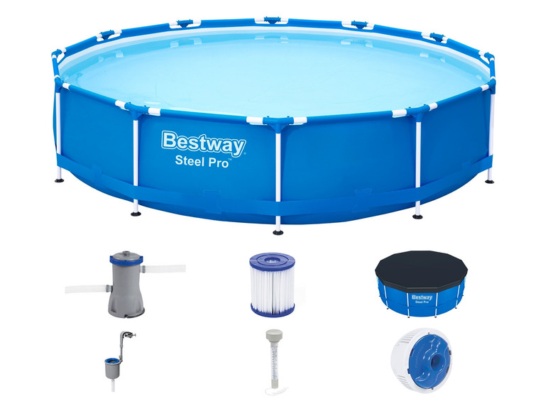  Zobrazit na celou obrazovku Bestway Bazén Steel Pro s filtračním zařízením, Ø 3,66 x 0,84 m - Obrázek 1
