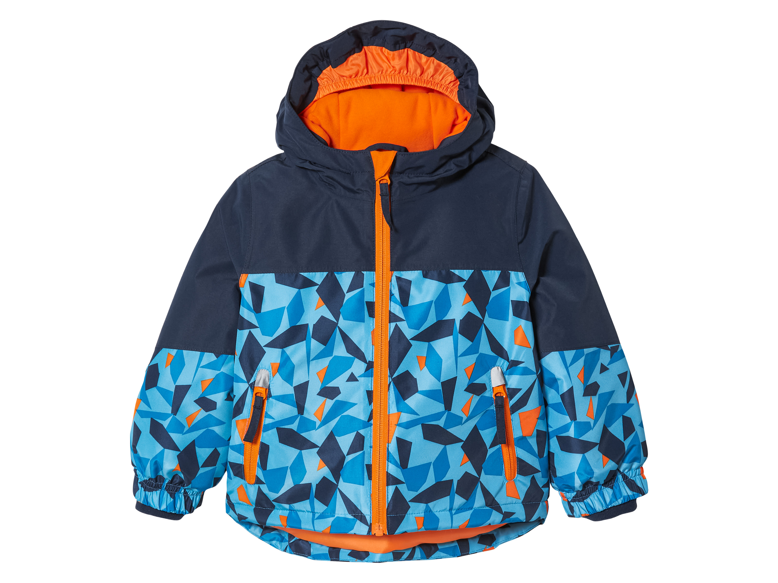 lupilu® Chlapecká lyžařská bunda (98/104, vzor / navy modrá / oranžová / modrá)