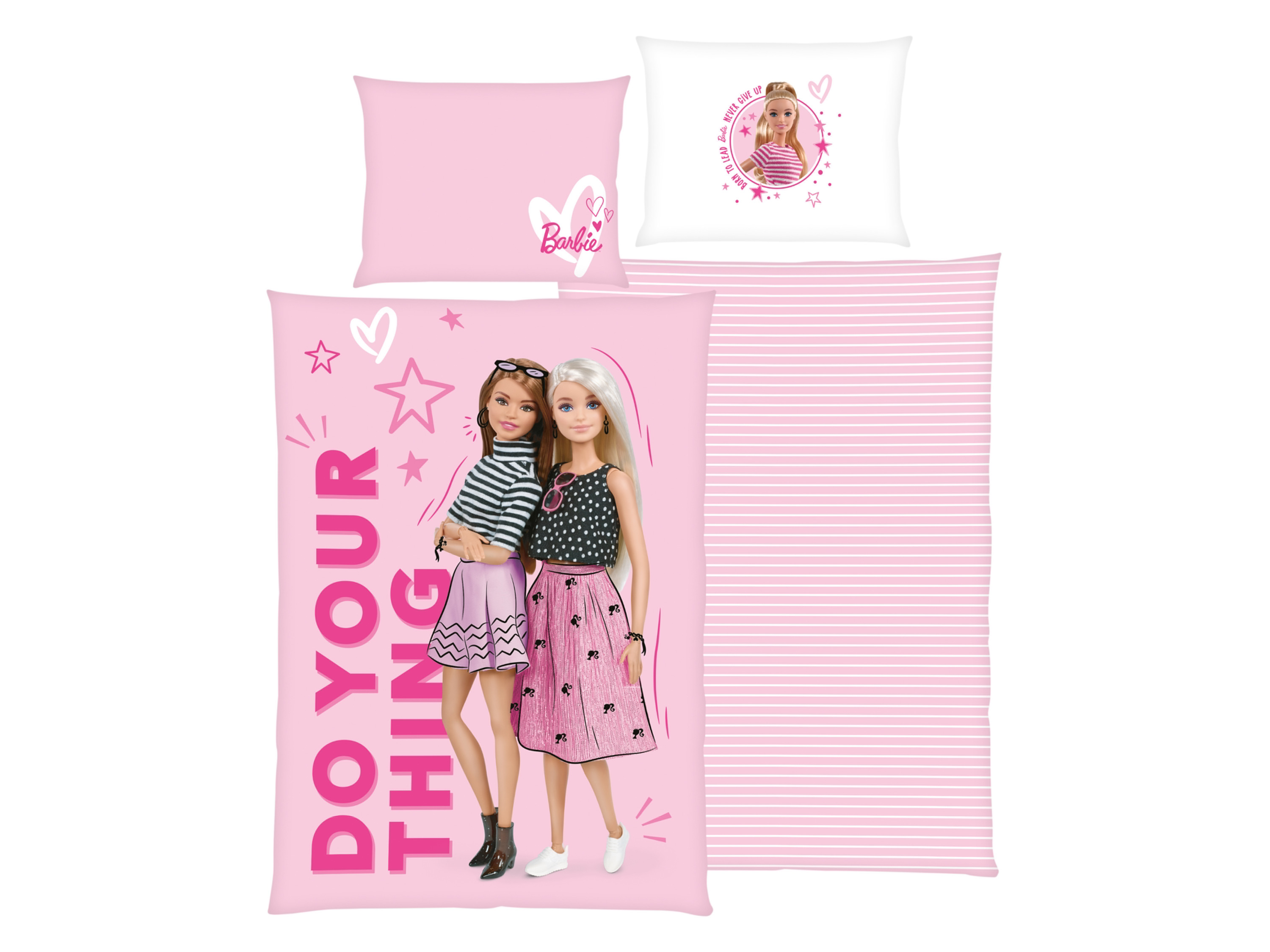 Barbie Dětské ložní povlečení Renforcé, 140 x 200 cm, 70 x 90 cm (světle růžová)
