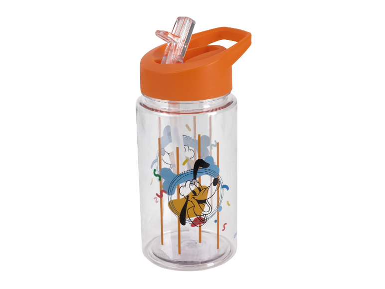 Průhledná láhev s brčkem, Disney Goofy design.