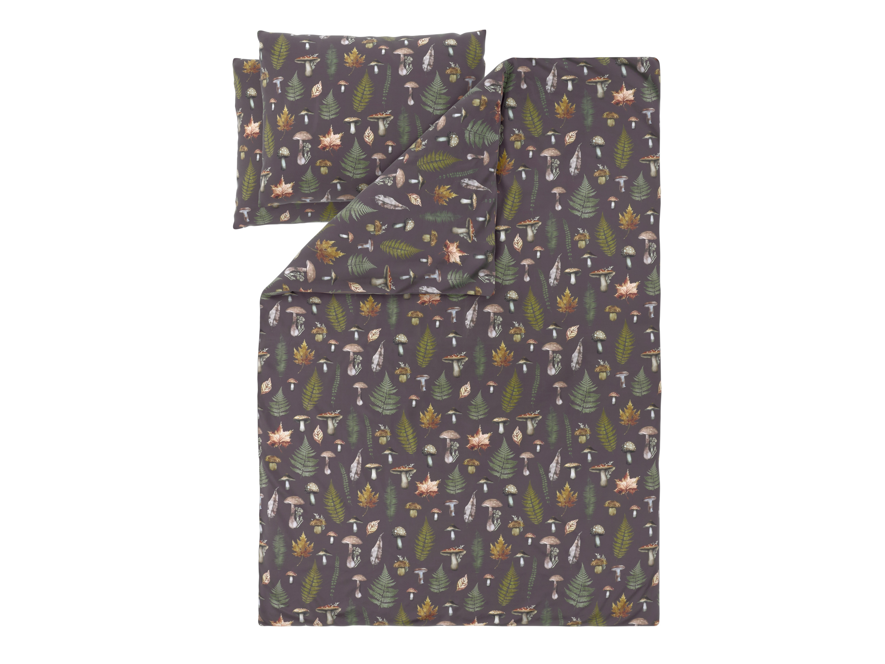 Livarno® Ložní povlečení z mikrovláknitého saténu, 240 x 220 cm, 70 x 90 cm (houby)