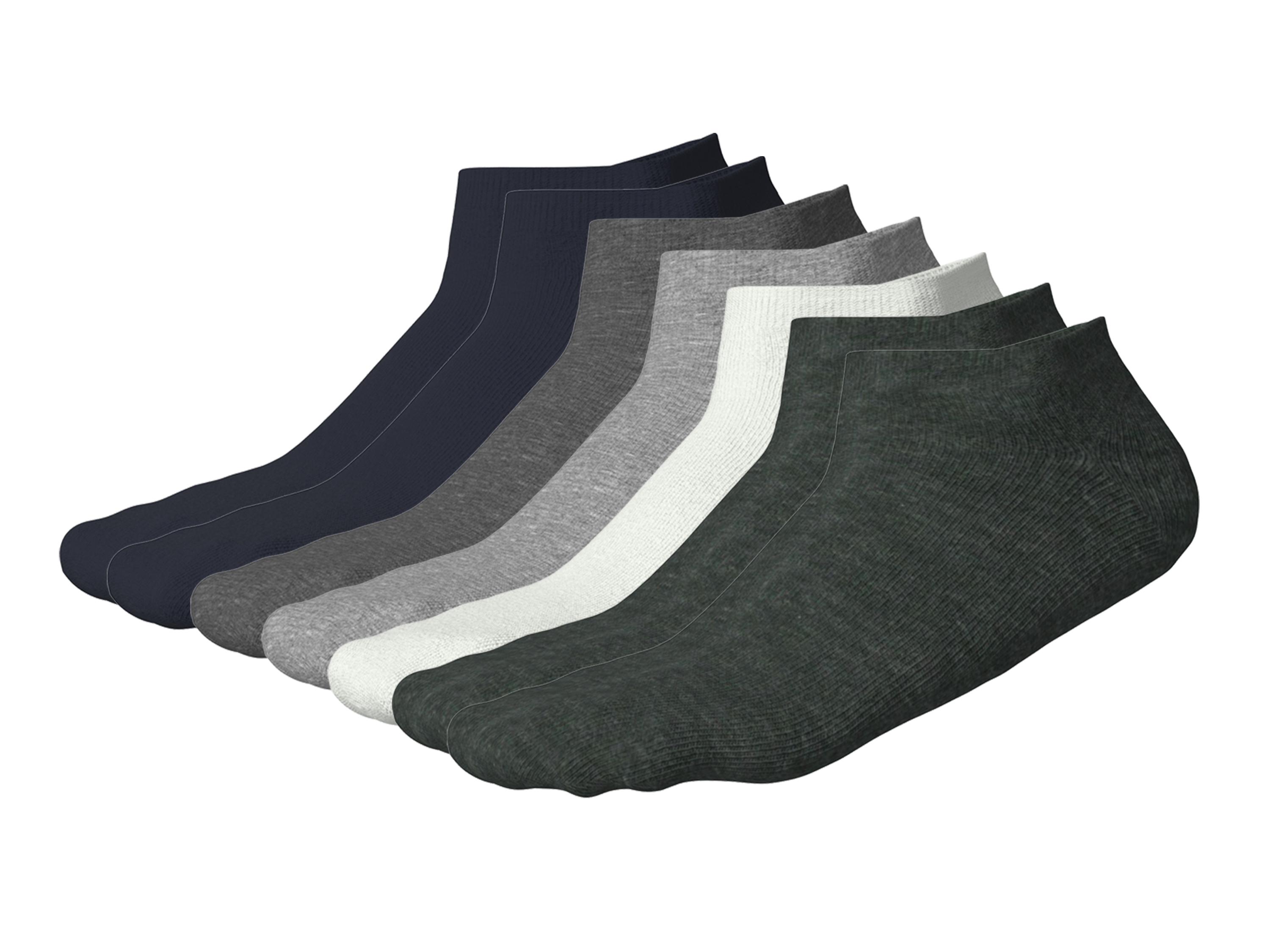 esmara Men Pánské nízké ponožky s BIO bavlnou, 7 párů (barevná, 39/42)