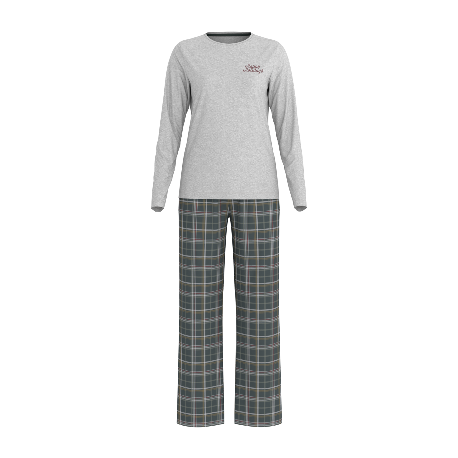 Esmara® Dámské pyžamo (šedá/zelená, XS (32/34))