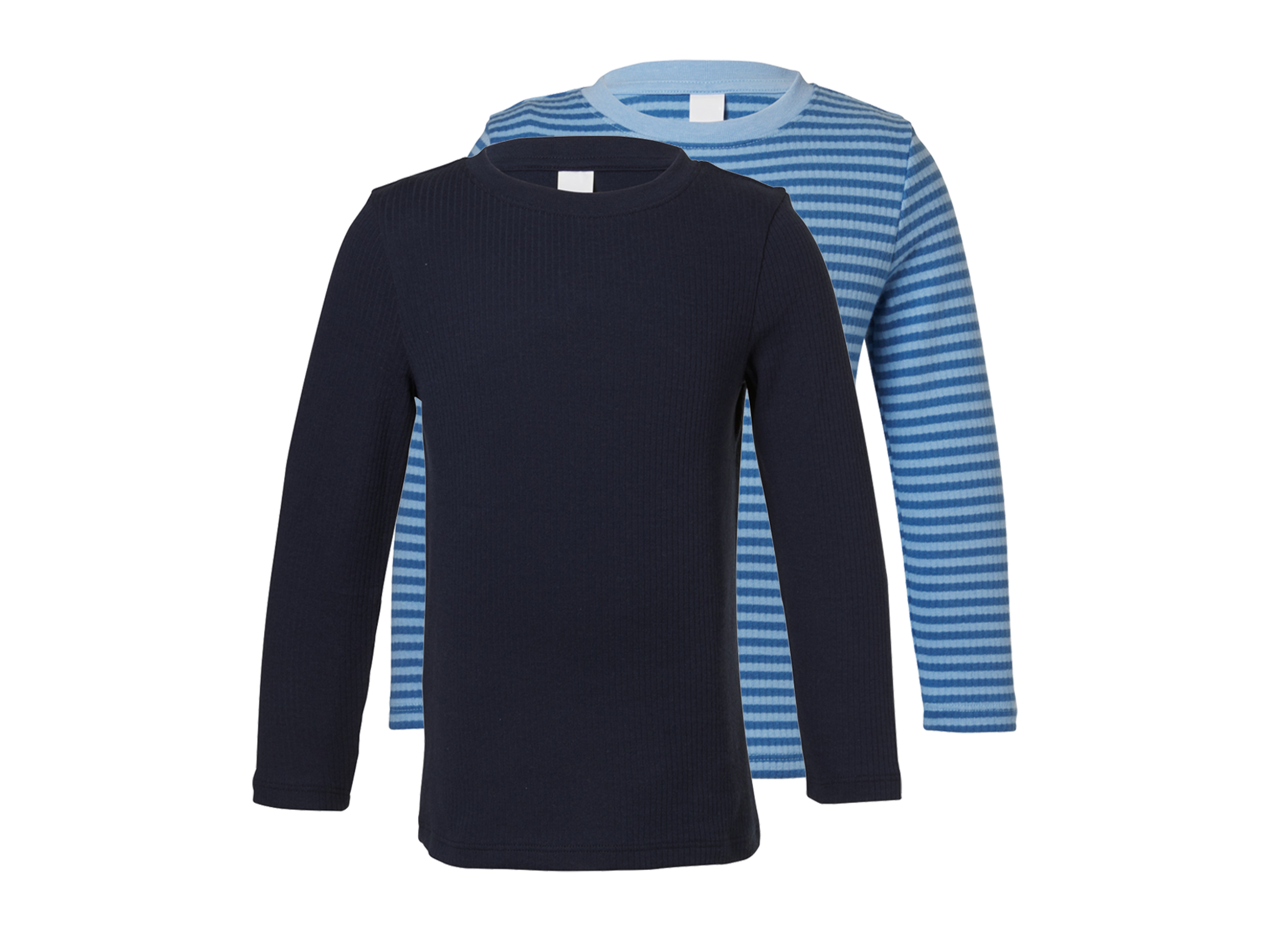 Lupilu® Dětské termo triko s dlouhými rukávy, 2 kusy (světle modrá / navy modrá, 110/116)