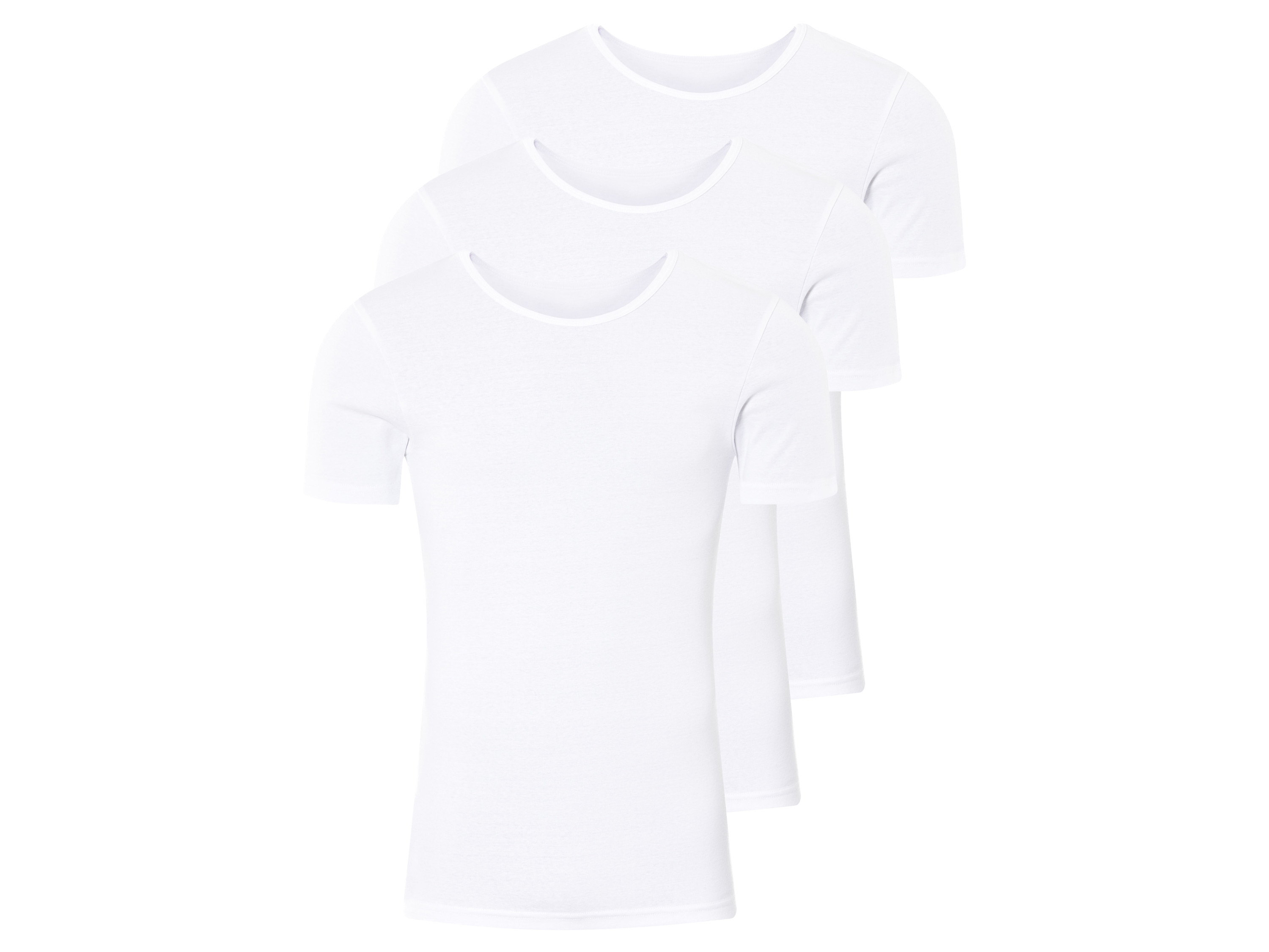 Livergy® Pánské spodní triko, 3 kusy (kulatý výstřih, 7/Xl, bílá)