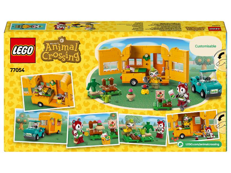 Sada LEGO Animal Crossing 77054 s karavanem a zahradou.