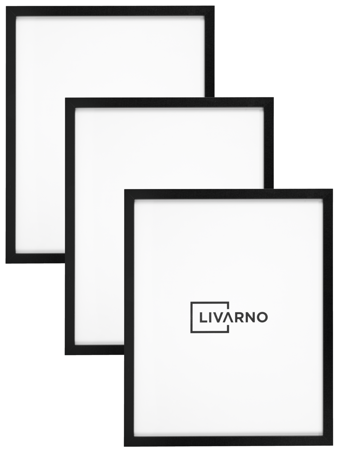 Livarno® Sada fotorámečků, 40 x 50 cm, 3 kusy (3dílný černý plakátový rám)