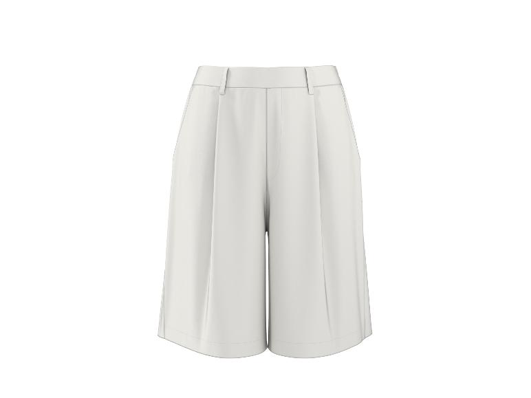 Bílé široké culottes kalhoty s vysokým pasem