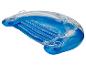 Průhledná modrá nafukovací podložka do bazénu.