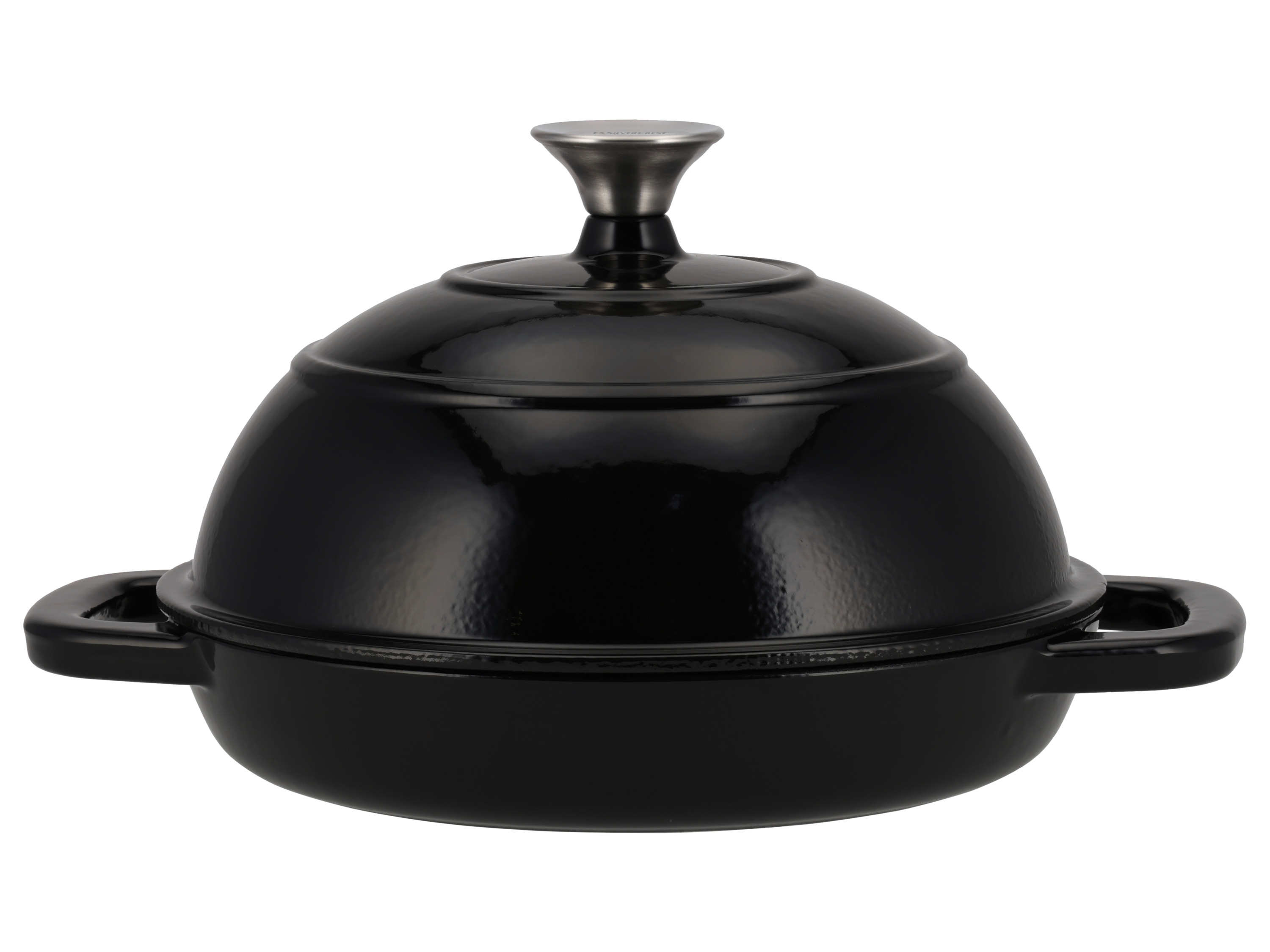 Silvercrest® Litinový hrnec / forma na pečení chleba (kulatá, černá)