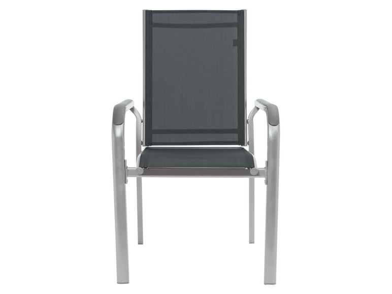  Zobrazit na celou obrazovku LIVARNO home Hliníková stohovatelná židle Houston, stříbrná/šedá - Obrázek 2