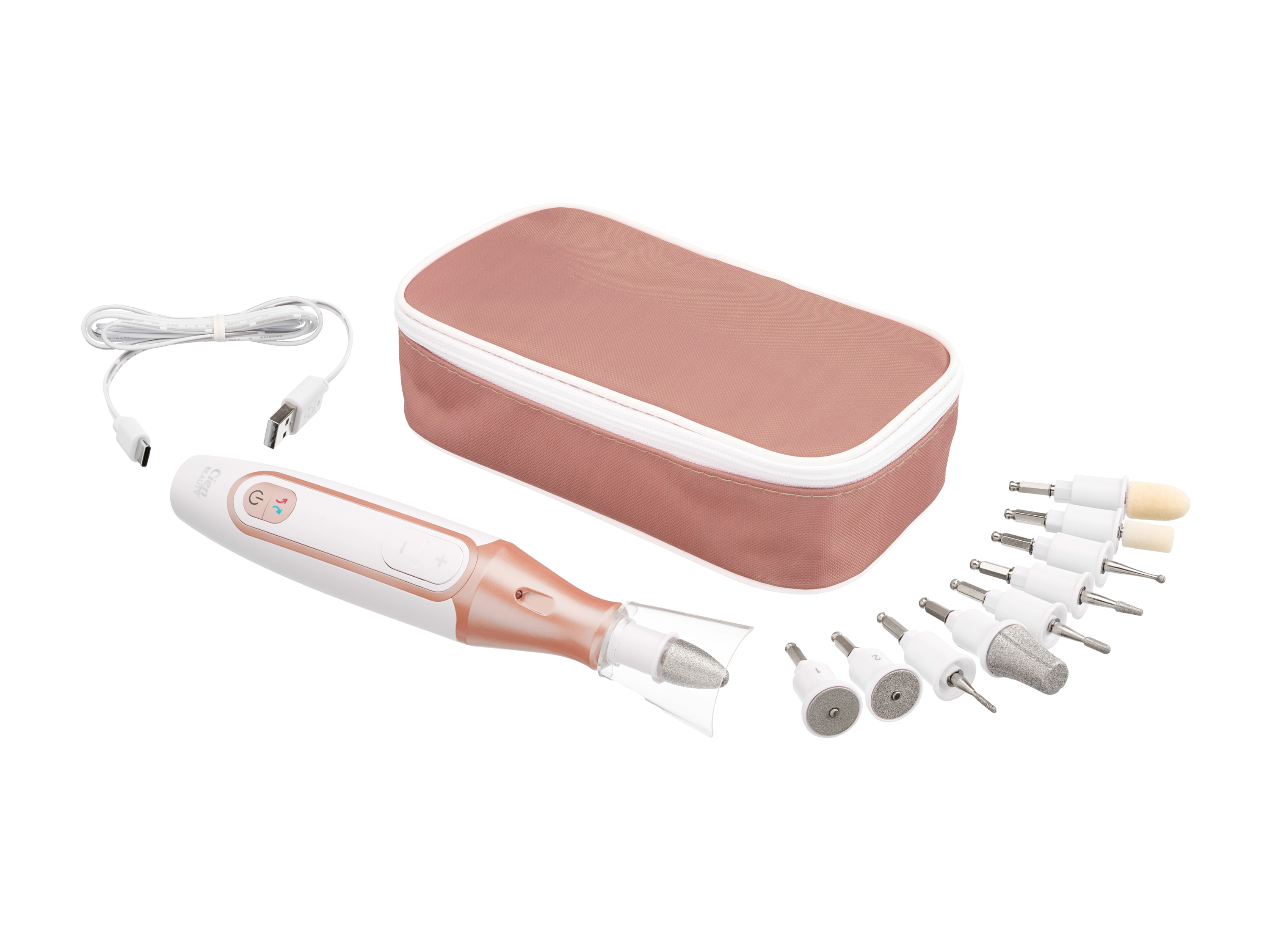 Cien Beauty Sada na manikúru a pedikúru (červenohnědá)
