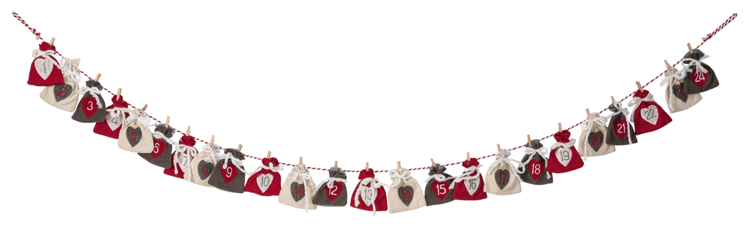 Livarno home Adventní kalendář z filcu (pytlíky)
