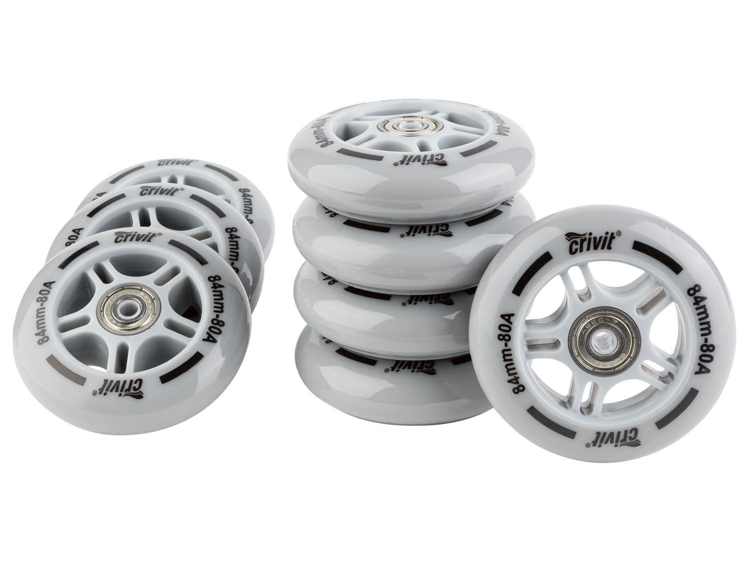 Crivit Kolečka na in-line brusle 72 / 80 / 84 / 90 mm (84 mm)