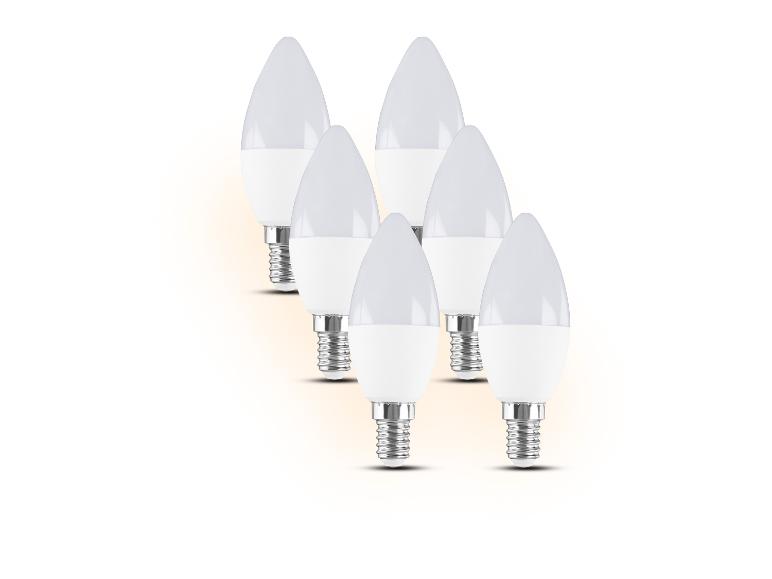 Šest LED žárovek s paticí E14.