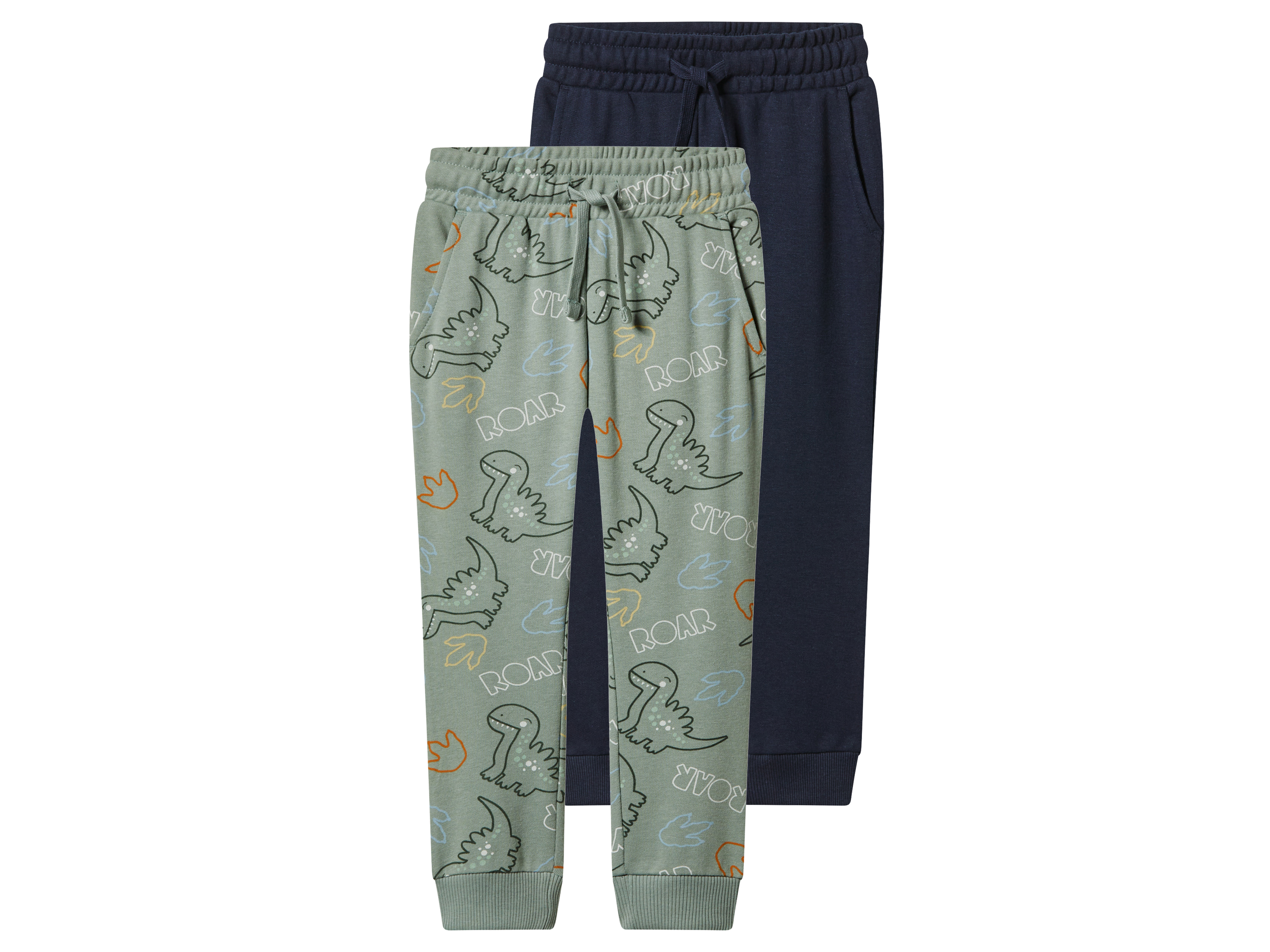 lupilu® Chlapecké tepláky, 2 kusy (světle zelená / navy modrá, 86/92)