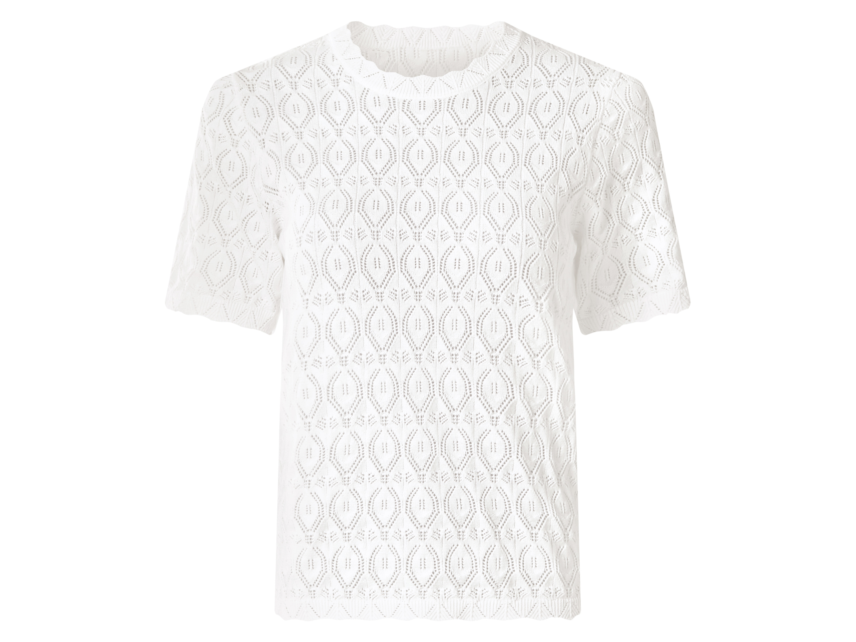esmara® Dámský ažurový svetr (bílá, S(36/38))