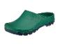 Zelené zahradní pantofle s vroubkovanou podrážkou