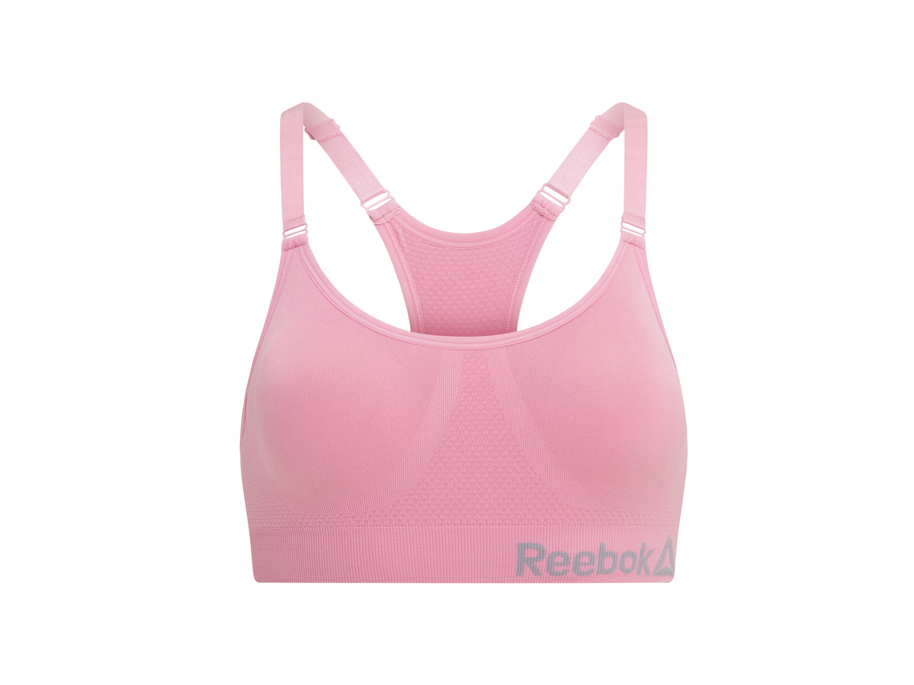 Reebok Dámská bezešvá podprsenka (světle růžová, L)