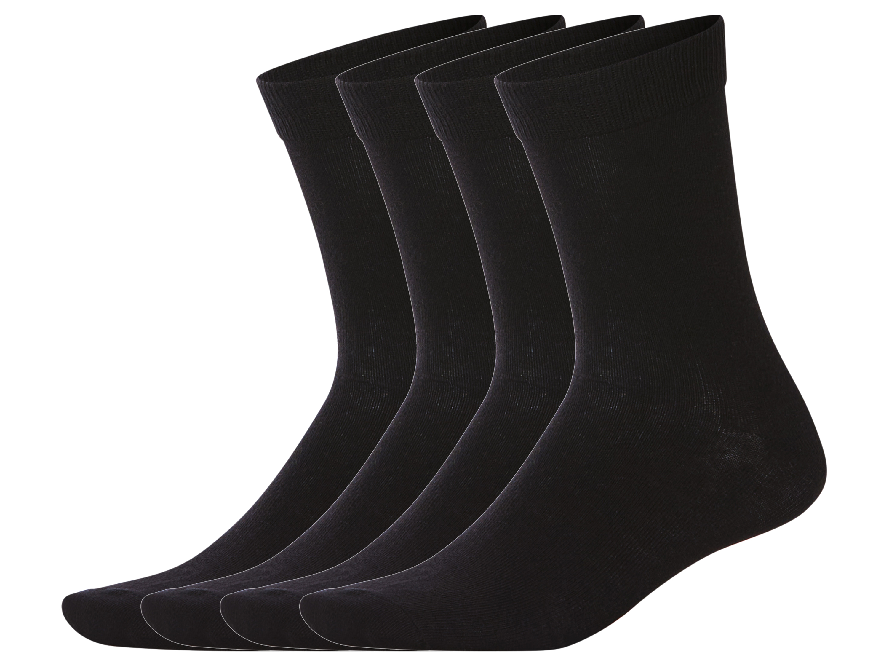 esmara Men Pánské ponožky s BIO bavlnou, 4 páry (černá, 43-46)