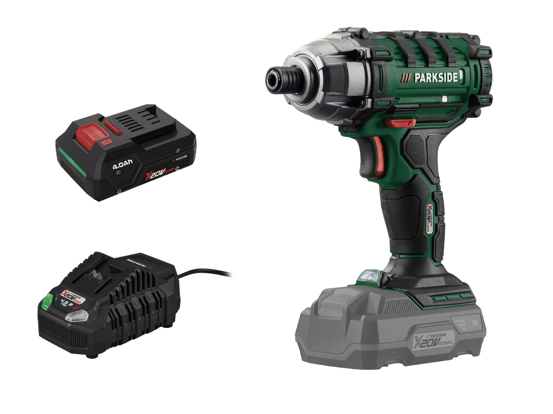Parkside® Aku rázový utahovák Pdssa 20-Li B2, Smart 4 Ah