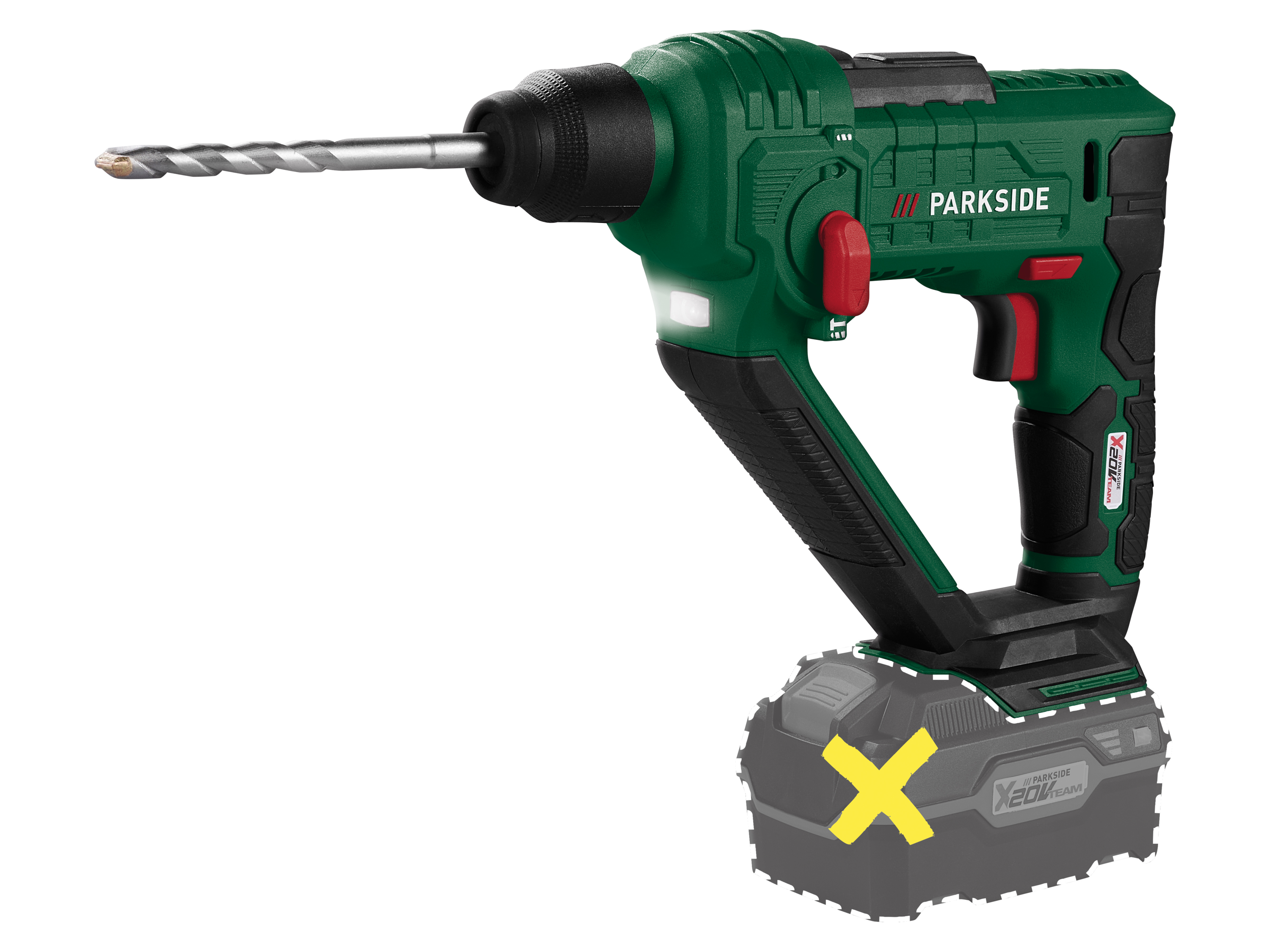 Parkside® Aku vrtací kladivo Pabh 20-Li D4 – bez akumulátoru a nabíječky