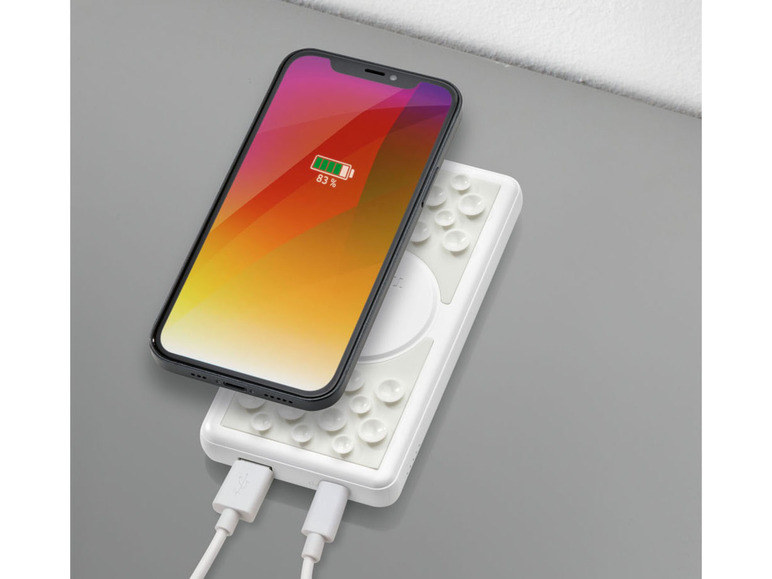  Zobrazit na celou obrazovku TRONIC® Qi® powerbanka PD 3.0 10.000 mAh, bezdrátové nabíjení, přísavky, USB-A, USB-C PD - Obrázek 5