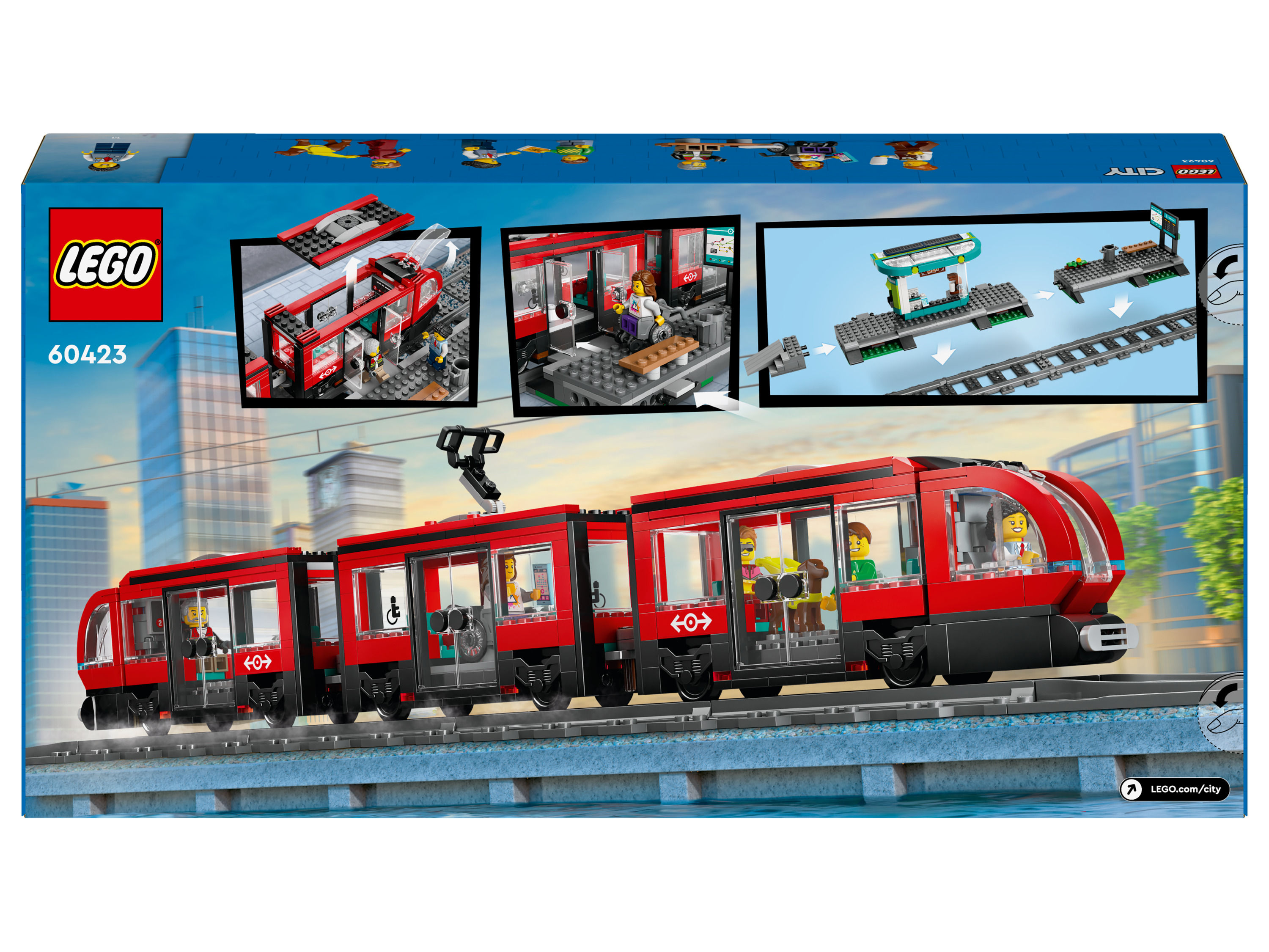 Lego® City 60423 Tramvaj a zastávka v centru města