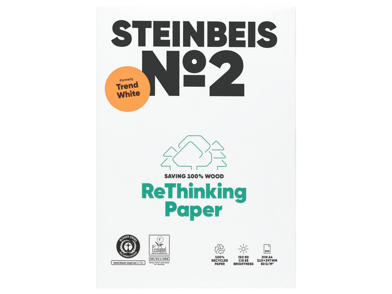  Zobrazit na celou obrazovku Steinbeis No.2 Kancelářský papír, DIN A4, 500 listů - Obrázek 1
