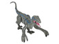 Hračka Velociraptor, šedá a modrá, inspirovaná filmem Jurský svět.
