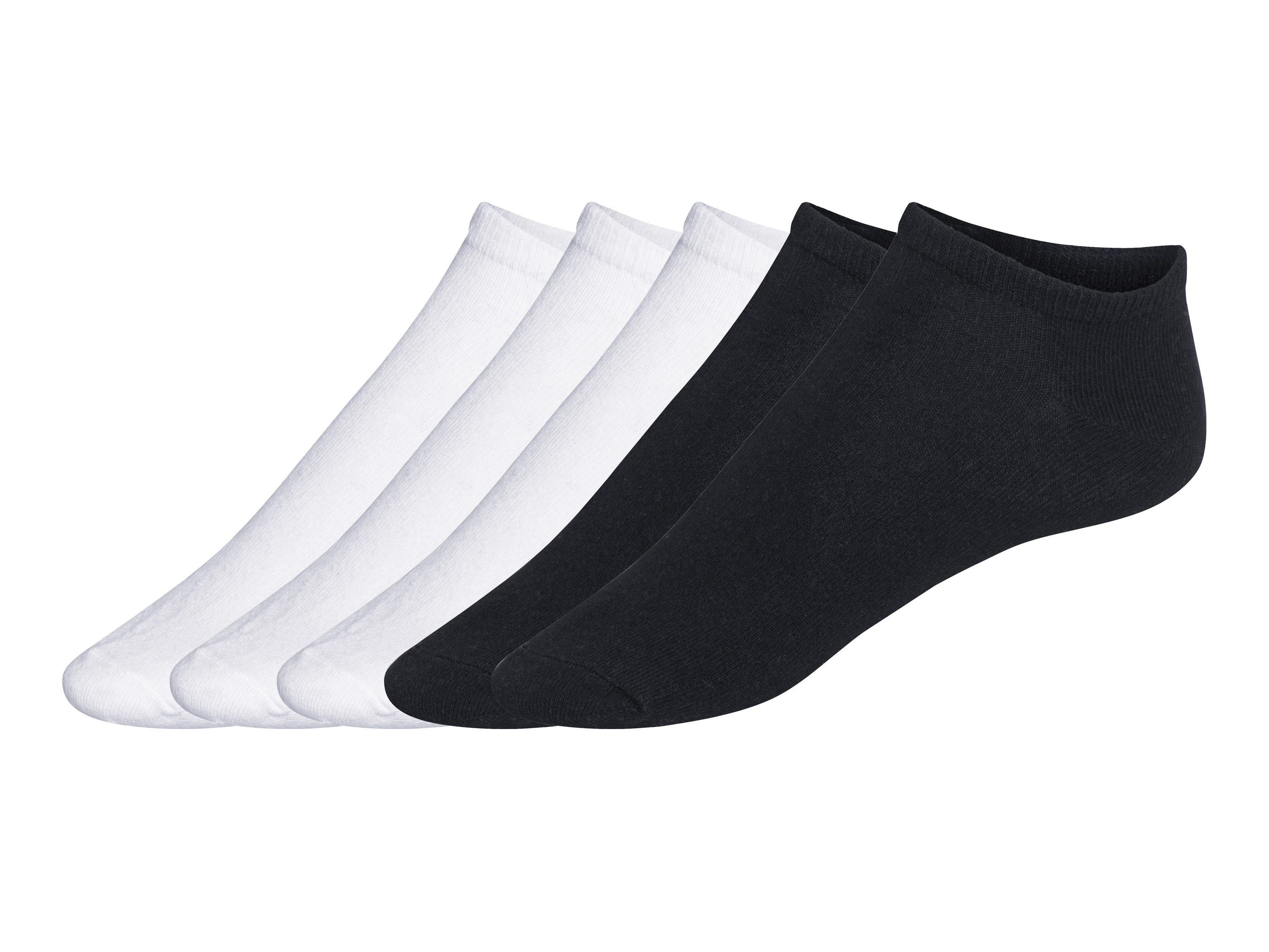 Livergy® Pánské nízké ponožky s BIO bavlnou, 5 párů (bílá/černá, 39-42)