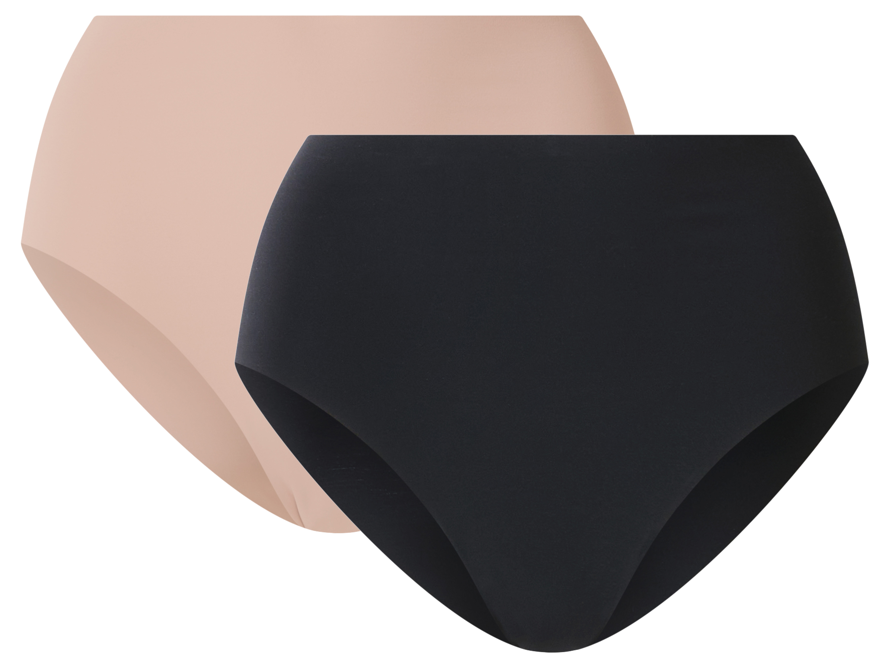 esmara® Dámské bezešvé tvarující kalhotky, 2 kusy (černá/béžová, S(36/38))