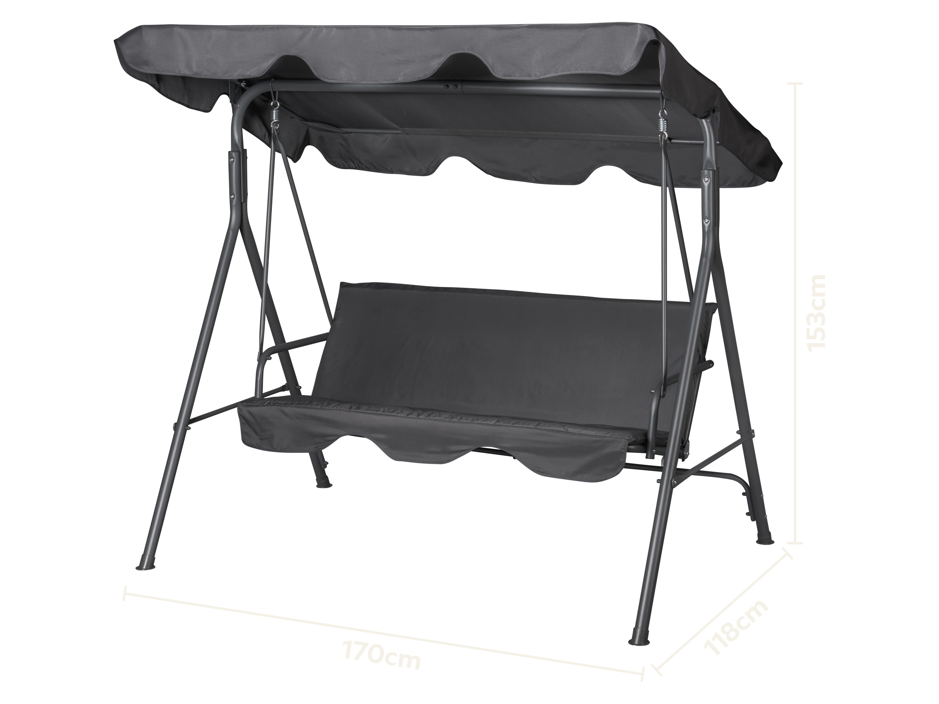 Livarno® Zahradní houpačka Hollywood s polstrováním, 170 cm