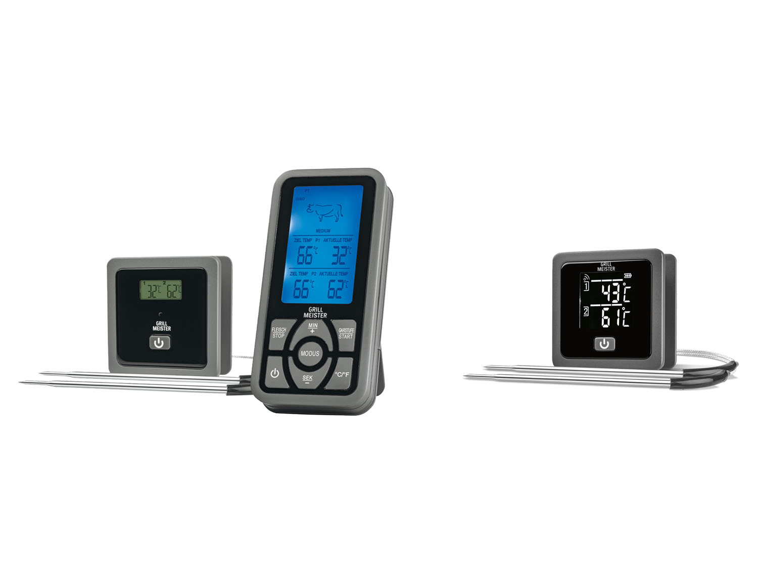 GRILLMEISTER Bluetooth® grilovací teploměr / Bezdrátový grilovací teploměr