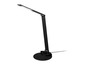 Černá flexibilní stolní lampa s LED osvětlením.